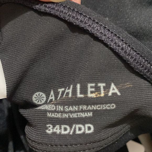 Athleta Seascape Blousy Tankini NWT Black 34D/DD Medium - Picture 5 of 7